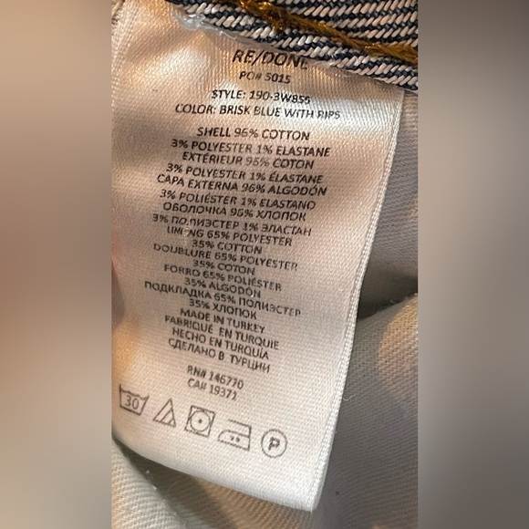 RE/DONE Jeans Women’s Size 24 Originals 80s Slim Straight in Brisk Blue - Picture 15 of 15